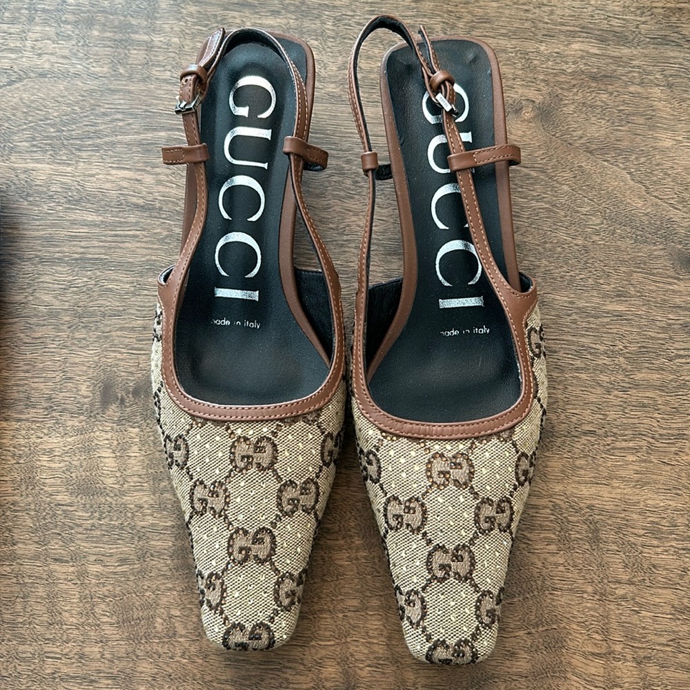 GUCCI EMBELLISHED MINO SLINGBACK